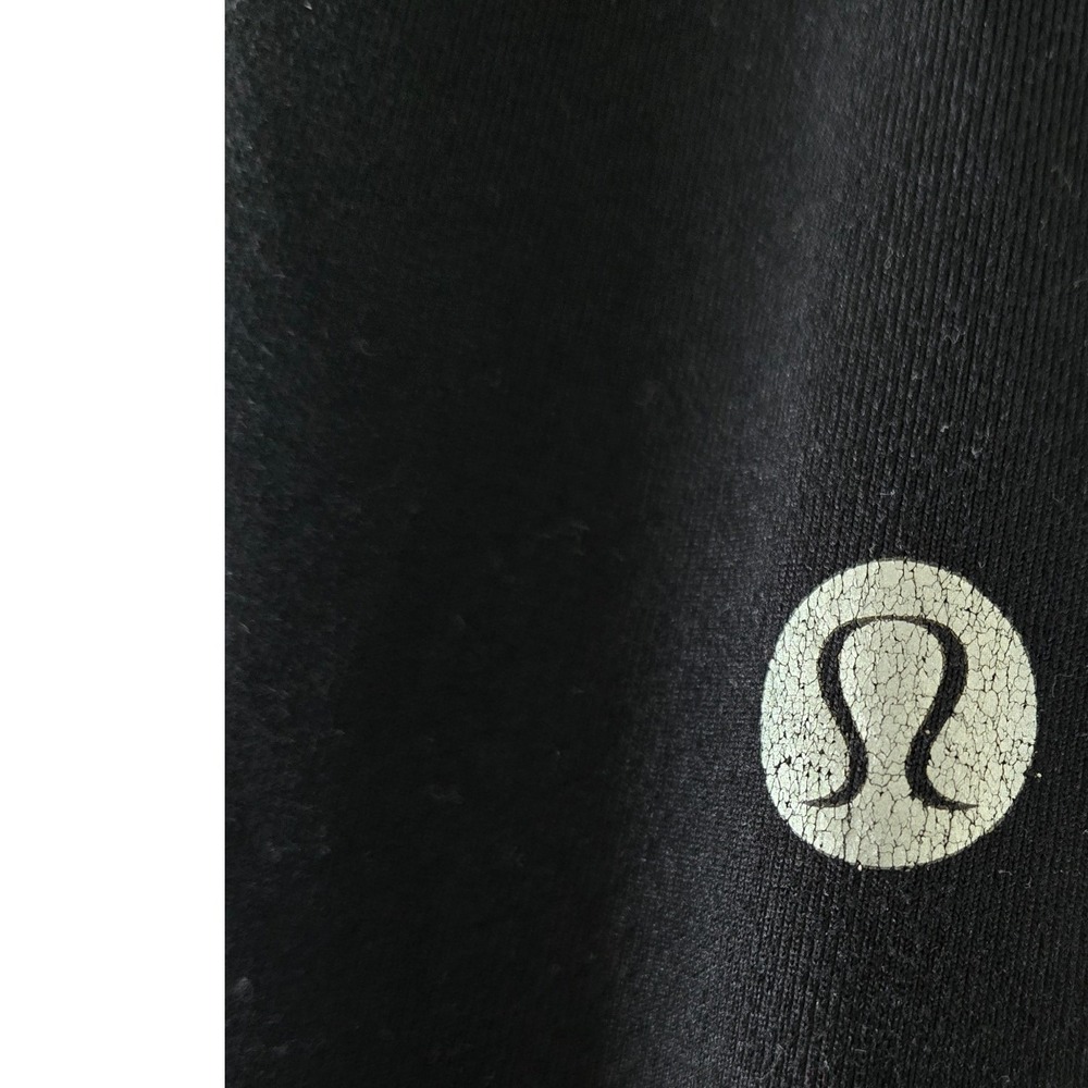 lululemon Vintage Crop Leggings Size 2 Mesh Panel Pink Black High Rise Yoga - Picture 4 of 6